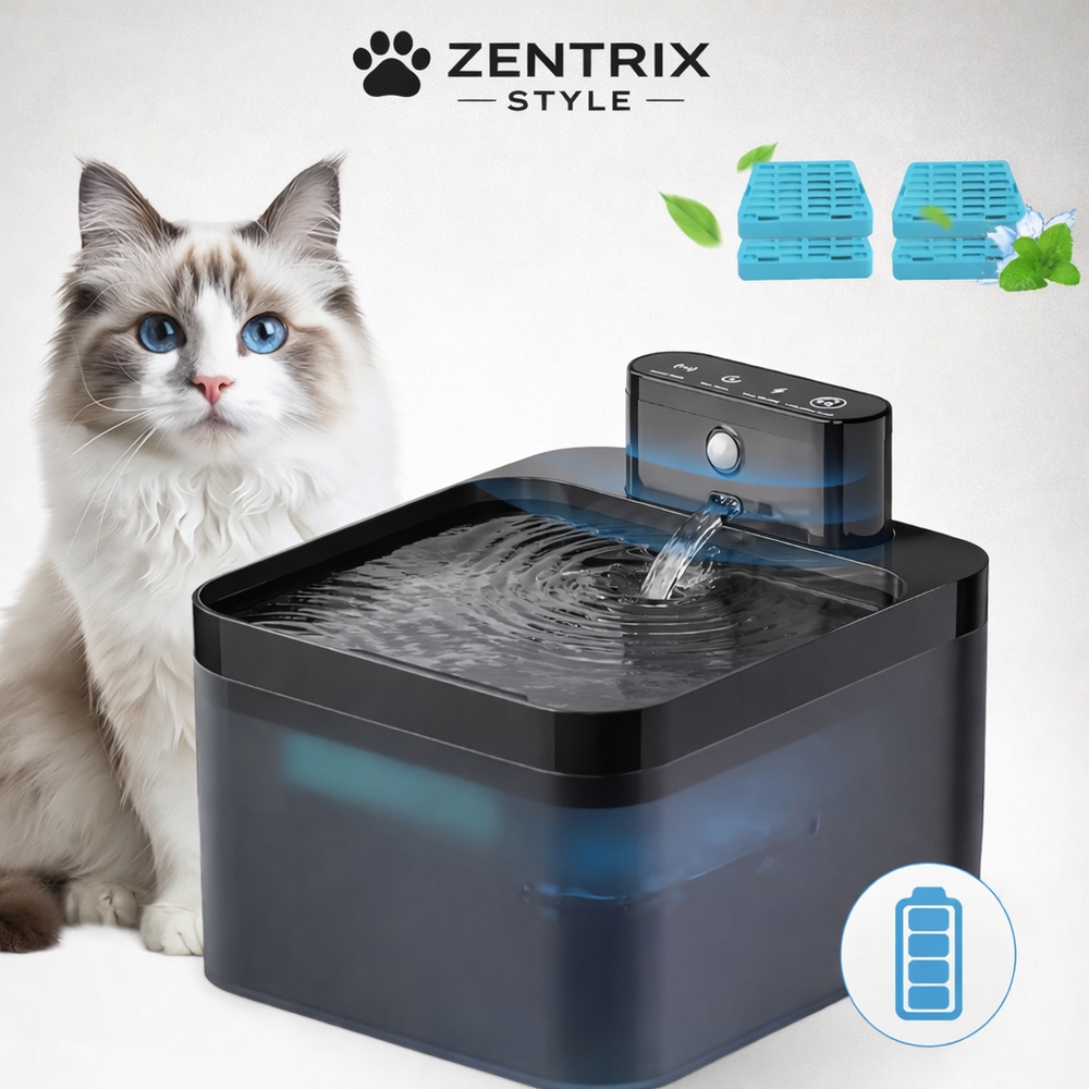 ZentrixStyle™ Automatic Pet Water Fountain – Clean & Fresh Water 24/7